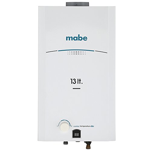 Mabe CMP130TNBN Calentador de Agua de Gas Natural, 13 l, color Blanco