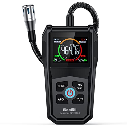 Seesii Detector de fugas de gas, 3 en 1 portátil de gas natural con...