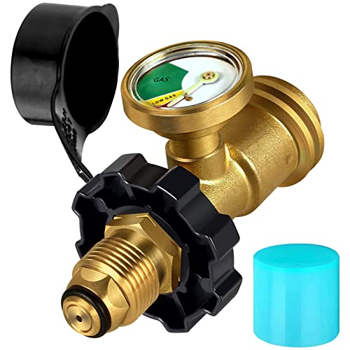 VIRIDIANA Medidor Adaptador para Tanque de Gas, Latón Medidor de Gas de...